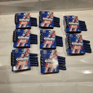 Gillette Good News Plus Razors 8- 5 pack & Lubrastrip New Comfortable Shave